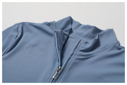 Zipper Long-Sleeve Jumpsuit